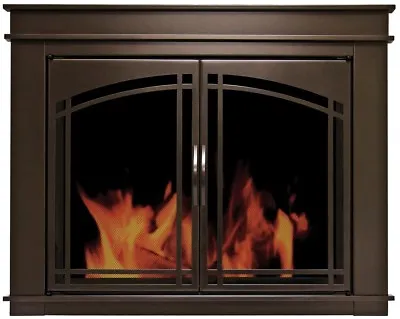 $512.35 • Buy Glass Fireplace Door Doors Mesh Screen Cabinet Style Magnetic Pleasant Small