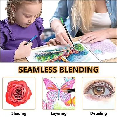 NICETY Colouring Pencils Art Set - 76 Coloured Pencils For Adults Artist Soft • £23.24