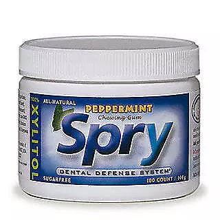 Spry Xylitol Chewing Gum (Sugar Free) Peppermint 100 Pcs • $16.95