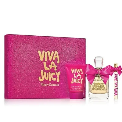 Viva La Juicy By Juicy Couture 3 Piece Gift Set For Women 3.4oz EDT + More • $58.99