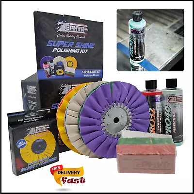 Polishing Kit Super X W/Buffing Pads &Polishing  Compound For Big Rigs Wheels. • $134.09