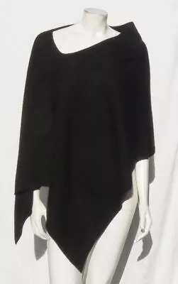 $49.99 • Buy MINNIE ROSE Womens O/S Black 100% Cashmere Shawl Sweater Blankie Wrap Scarf Top