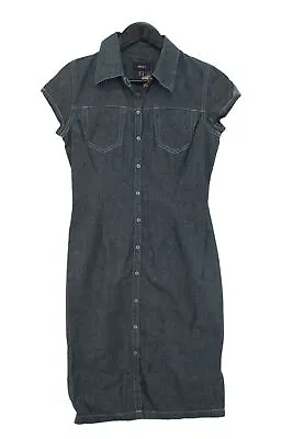 Mexx Women's Midi Dress UK 8 Grey 100% Cotton • £13.30