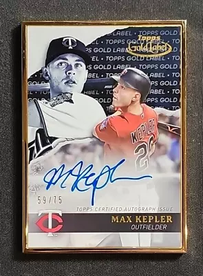 2020 Topps Gold Label Framed #GLA-MK Max Kepler Rookie Auto RC #'d 59/75 • $0.99