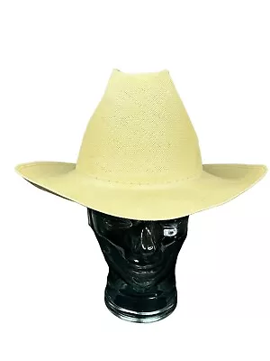 Vintage Resistol 7 3/8 Self-Conforming Vinylcote Straw Western Cowboy USA • $33.27