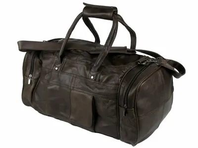 Cowhide Leather Holdall Overnight Luxury Leather Travel/Weekend Bag Quality  • £79.50