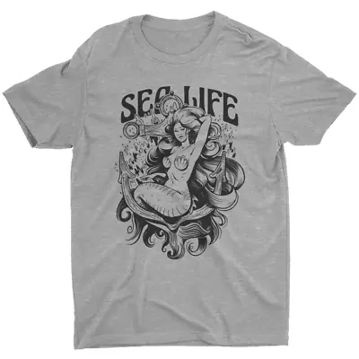 Mermaid Anchor Sealife Ocean Mythological Nautical T-Shirt Novelty Tee T Shirt • $15.99