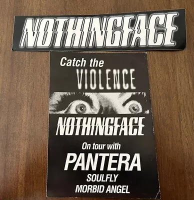 Nothingface Violence Sticker 2000 Pantera Soulfly Morbid Angel 2001 Tour • $6