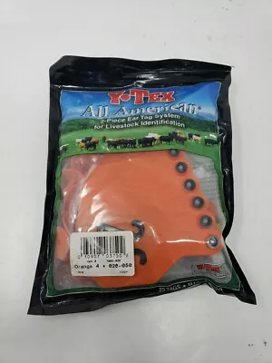 Y TEX All- American 2-Piece Ear Tag System Orange 026-050 25 Tags • $34.99