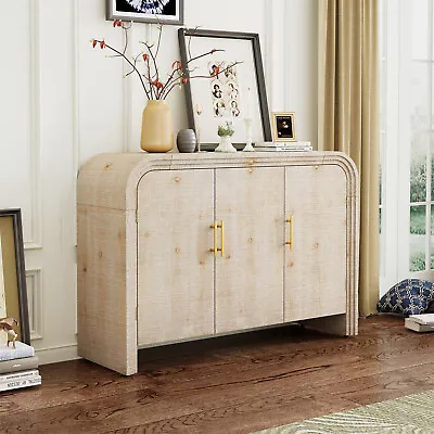 Retro Sideboard With Gold Handles And Adjustable Shelves For Living Room • $386.99