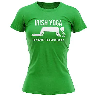 £12.95 • Buy Irish Yoga T Shirt Funny St Patricks Day Paddy Days Gift Ideas Her Paddys Wom...