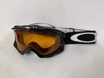 Oakley Crowbar Snowboard Ski Goggles Glasses Black With Orange Lenses • $50