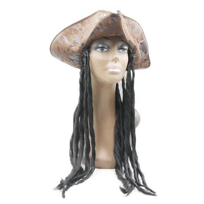 £13.64 • Buy Pirate Hat Rtificial Leather Ccs Jack Sparrow  For Cosplay Party A