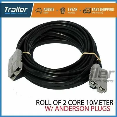 10m 50 Amp Anderson Plug Extension Lead 6mm Twin Core Automotive Cable Wire • $58.71
