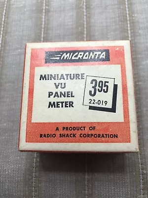 Micronta Miniature VU Panel Meter Radio Shack New NOS 22-019 • $14.99