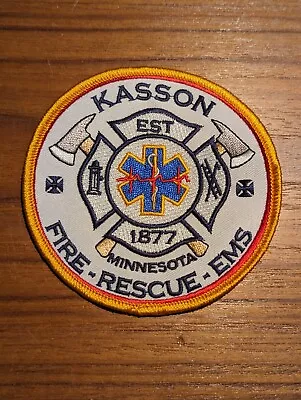 Kasson MN Minnesota Fire Dept Rescue EMS Sew On Patch Rare 4” Logo • $6.99