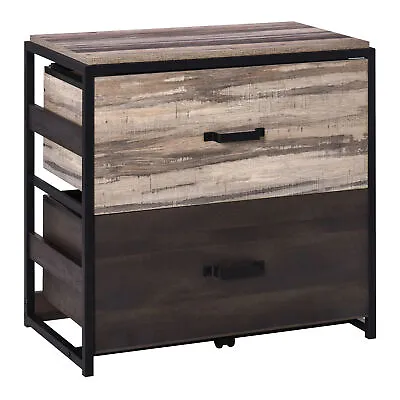 $128.68 • Buy Lateral File Cabinet With 2 Drawers Hanging Filing Folder Industrial Home Office