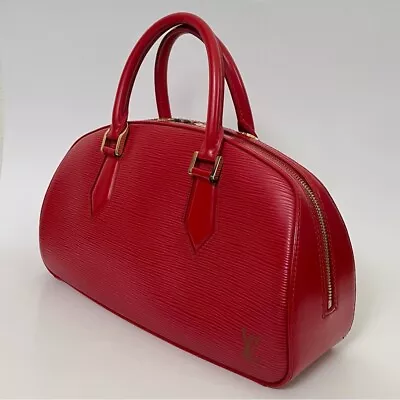 Authentic Louis Vuitton Jasmin Red Epi Leather Vintage 2005 France Bag Purse • $675