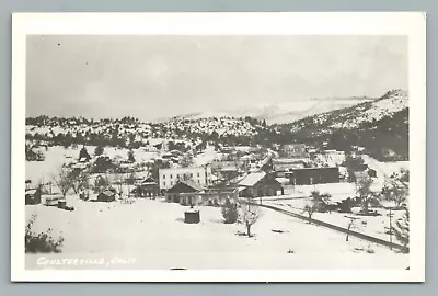 Coulterville Under Snow RPPC Mariposa County CA Vintage Photo 1940s • $12.99