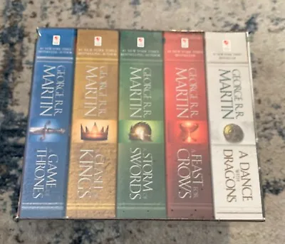 NEW A Song Of Ice And Fire Game Of Thrones 5 Book Boxed Set By George R.R Martin • $29.99