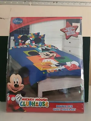 Disney Mickey Mouse Clubhouse - Double Bed Quilt Cover Set • $39.14