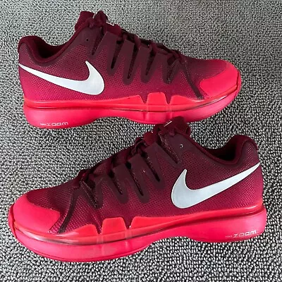 Nike Zoom Vapor 9.5 Tour Team Red Silver Tennis Shoes Sneakers Women's Size 8 • $59.99