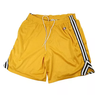 Vintage Champion Sportswear Mens Large Athletic Shorts Yellow • $9.99