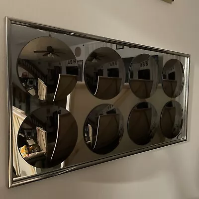 Vintage Mid Century Space Age Bubble Hanging Wall Mirror Retro Cool Rare • $333
