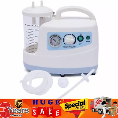 Portable Emergency Dental Phlegm Suction Unit Medical Vacuum Aspirator Machine • $159.60