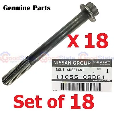 GENUINE Nissan Elgrand E50 Navara D22 QD32ETI TD27 Cylinder Head Bolt Kit Set • $166.04