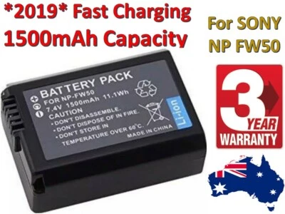 $17.62 • Buy NP-FW50 Battery For SONY Alpha A5000,A5100,A6000,A6300,A6500