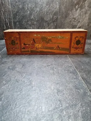 £35 • Buy Vintage Antique Wooden Pencil Box 