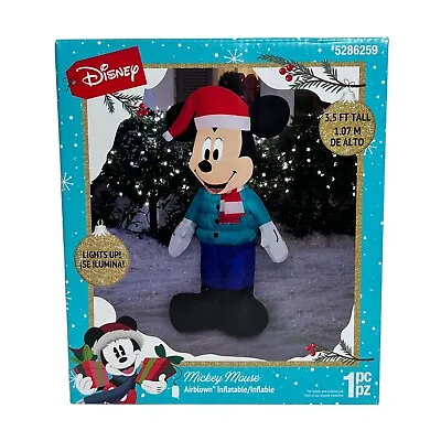 3.5 Ft Disney Mickey Mouse Christmas Airblown Inflatable #5286259 New For 2023 • $33.59