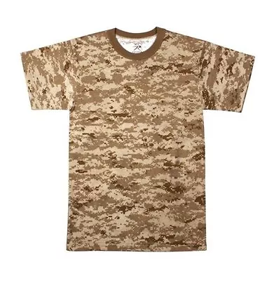 Mens Digital Camouflage T-Shirt Desert Digital Camo By Rothco S TO 4X • $11.99