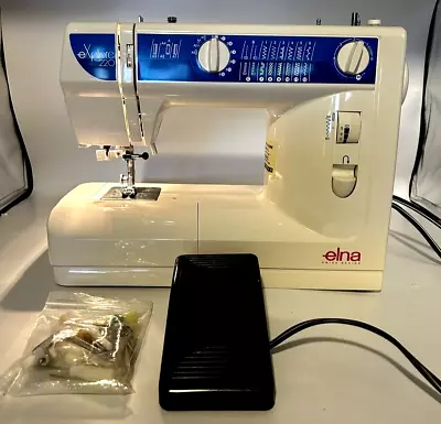 Elna EXplore 220 Swiss Design  1 - Owner  Sewing Machine Tested  + Accessories • $139