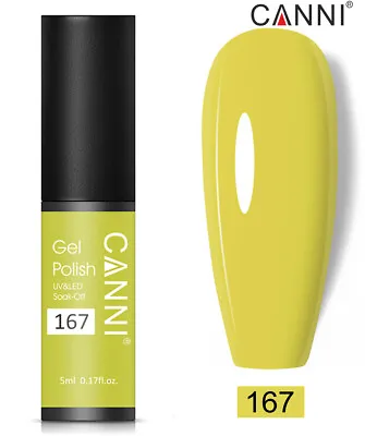 CANNI® Mini UV LED Nail Gel Polish Soak Off Base Top Colour Coat - 5ml • £2.50