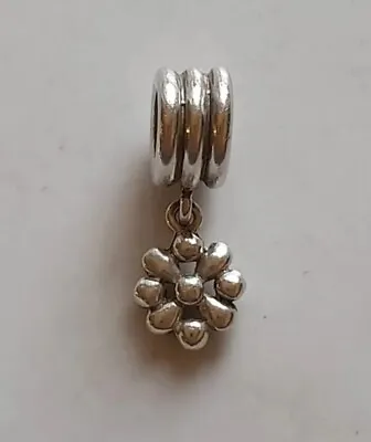 Pandora Sterling Silver Dangle Flower Charm • £10