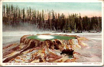 $4.99 • Buy Punch Bowl Spring, Yellowstone Park Postcard 