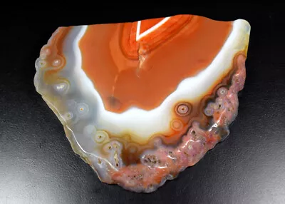 654.00 Cts. Natural Orange Botswana Agate Rough Slice Polish Both Side Art Decor • $252