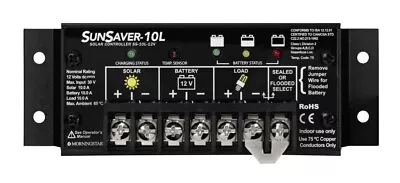 Morningstar SS-10L-12V SunSaver 10 Amp 12 Volt Solar Charge Controller W/ LVD • $105