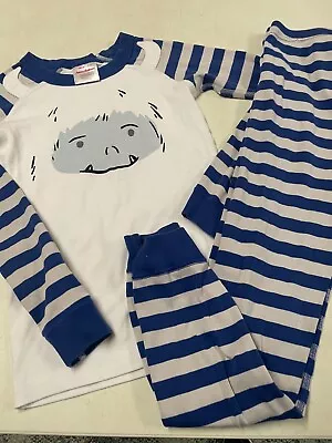 Hanna Andersson Organic Cotton Snow Monster  Long Johns Pajamas   140   10 • $18