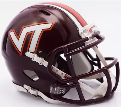 VIRGINIA TECH HOKIES 2016 New Logo NCAA Revolution Speed Mini Football Helmet • $34.99