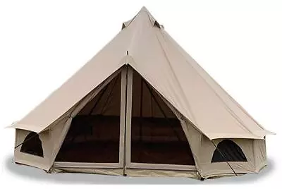 Quest Signature Glamping Classic Bell Tent 4M 6 Berth Person 100% Cotton • £520.99