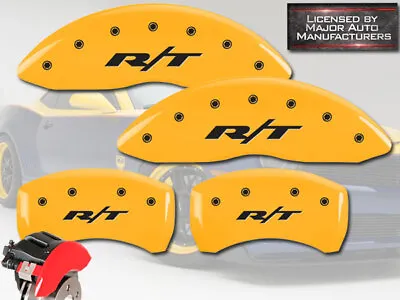 2011-2023 Dodge Challenger  R/T  Front Rear Yellow MGP Brake Disc Caliper Covers • $289