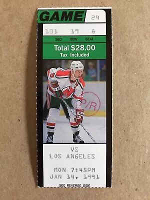 Nhl Ticket Stub 1/14/91 Los Angeles Kings @ Nj Devils Gretzky Goal #704 / #750 • $27.50