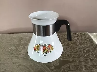 Le Cafe Spice Of Life Coffee Server Vintage Corning Ware 6 Cup Pot VG • $10