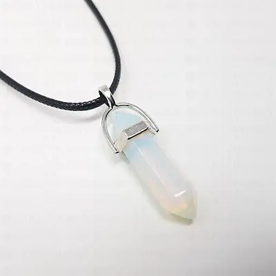 Opal Necklace Quartz Crystal Pendant Healing Stone Reiki Chakra Jewellery Gifts • £5.99