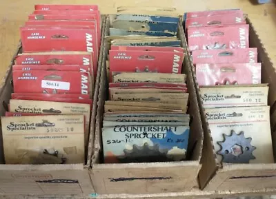 $425.10 • Buy (77) Sprocket Specialists Case Hardened Steel Front Sprockets Lot Made In USA 