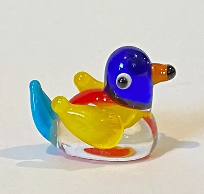 Ganz World Miniature Mini Glass Collectible Figurine Multicolor DUCK 7/8  X 3/4  • $3.95