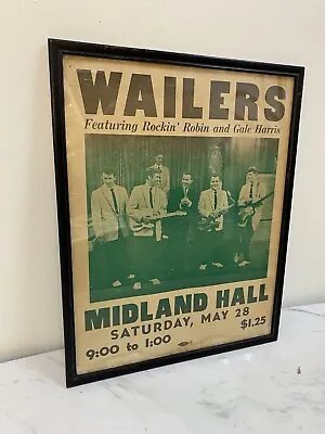$795 • Buy 1960’s Fabulous Wailers Concert Rock Show Poster Tacoma Midland HALL Original